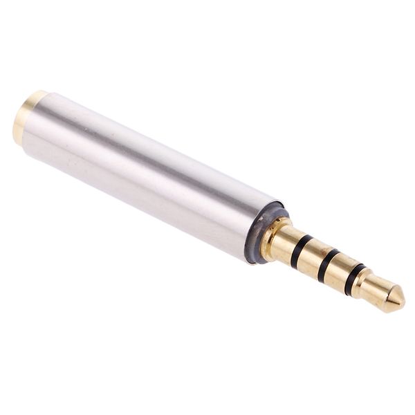 gold plated stereo audio adapter 2.5mm male to 3.5mm female jack for headphone microphone 
gold plated stereo audio adapter 2.5mm male to 3.5mm female jack for headphone microphone