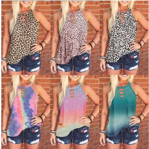 wish to europe and the united states cross-border ladies round collar tie-dye female leopard printed vest t-shirt, White
wish to europe and the united states cross-border ladies round collar tie-dye female leopard printed vest t-shirt, White