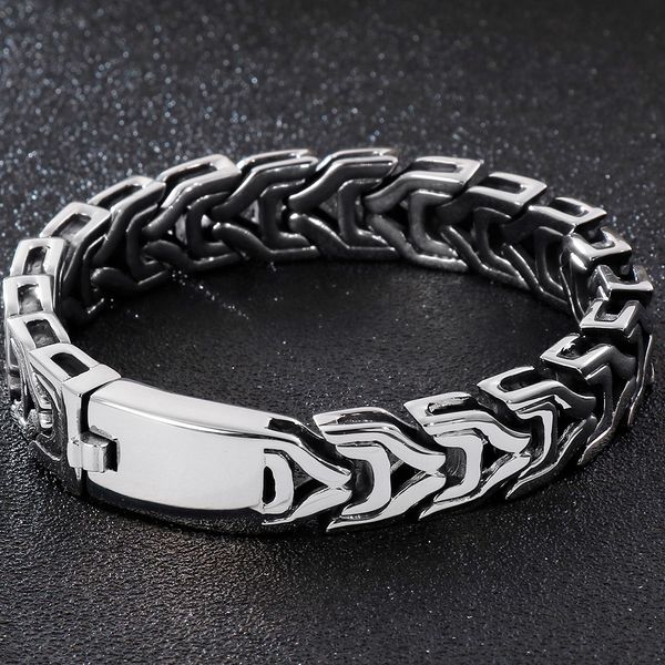 hip hop punk rock 14/15/17mm wide chain bracelet men stainless steel mens bracelets biker massive jewelry for men friends, Black
hip hop punk rock 14/15/17mm wide chain bracelet men stainless steel mens bracelets biker massive jewelry for men friends, Black