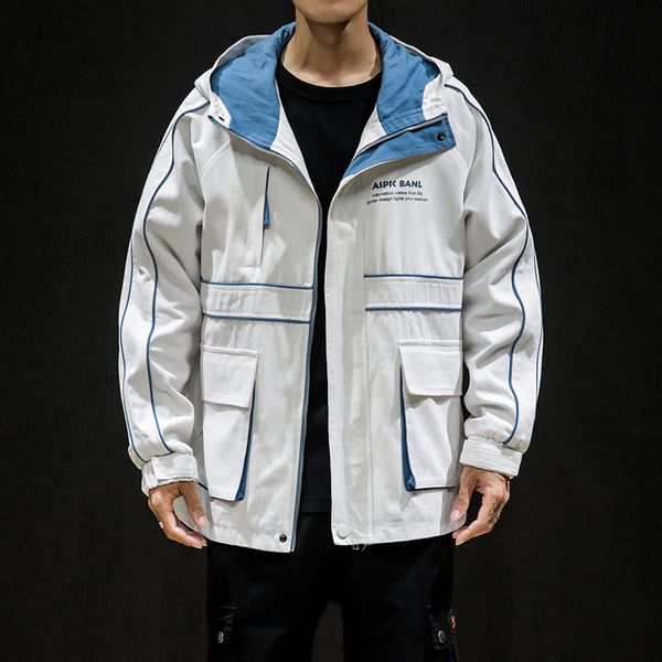 white solid famous big pockets autumn zipper oversize men fashion black loose casual streetwear soft hooded cap jacket oversize, Black;brown
white solid famous big pockets autumn zipper oversize men fashion black loose casual streetwear soft hooded cap jacket oversize, Black;brown