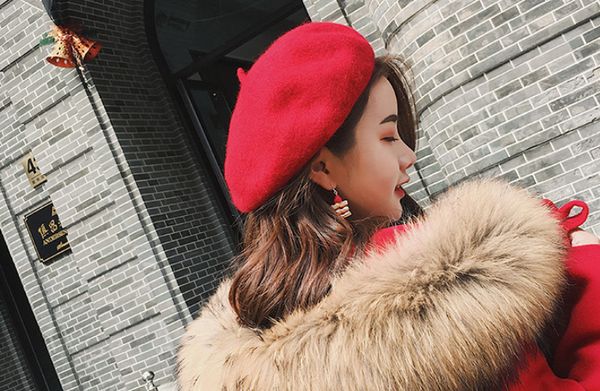 fashion new women wool solid color beret female bonnet caps winter all matched warm walking hat cap 17 color, Blue;gray
fashion new women wool solid color beret female bonnet caps winter all matched warm walking hat cap 17 color, Blue;gray