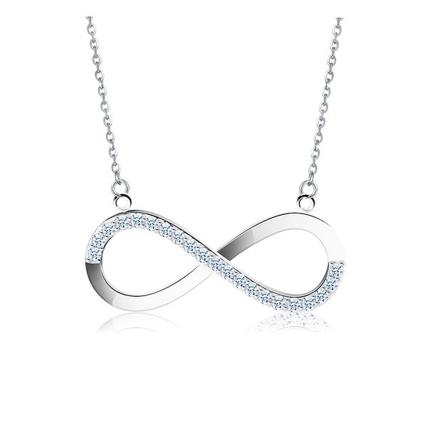 kiss mandy 2018 aaa brilliant austrian cz infinity pendant silver color necklace for women/lover fashion jewelry gift kon112
kiss mandy 2018 aaa brilliant austrian cz infinity pendant silver color necklace for women/lover fashion jewelry gift kon112
