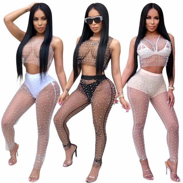 женщины без рукавов see through sexy mesh pearls бисероплетения две пьесы set 2020 summer party matching нижнего crop tops и брюки костюма, Gray
женщины без рукавов see through sexy mesh pearls бисероплетения две пьесы set 2020 summer party matching нижнего crop tops и брюки костюма, Gray