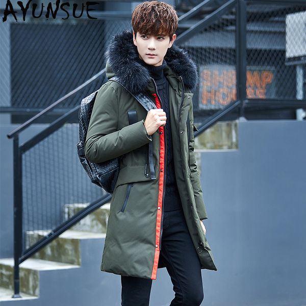 ayunsue big fur collar winter down jacket men long thick korean coat men's winter jackets parka casaco masculino inverno kj502, Black
ayunsue big fur collar winter down jacket men long thick korean coat men's winter jackets parka casaco masculino inverno kj502, Black