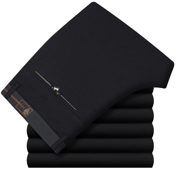 men's pants 2021 spring autumn fashion business casual long suit male elastic straight formal trousers, Black
men's pants 2021 spring autumn fashion business casual long suit male elastic straight formal trousers, Black