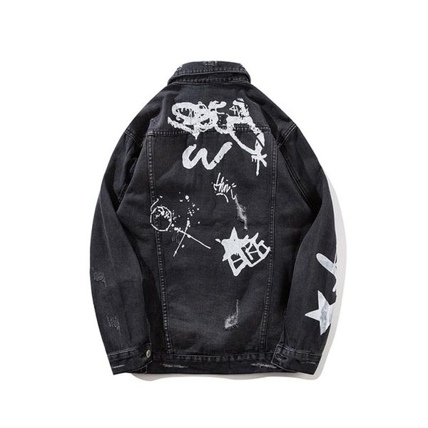 denim black hole plaid denim jacket printed hat loose men's washed jacket washed 2020 sa-8, Black;brown
denim black hole plaid denim jacket printed hat loose men's washed jacket washed 2020 sa-8, Black;brown
