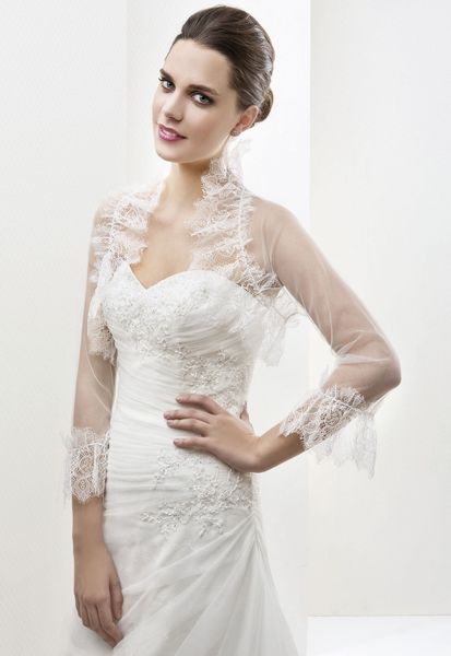 2019 latest elegant wedding jackets ivory lace edge bridal bolero 3/4 length sleeves wedding wrap shawl wedding accessory, White
2019 latest elegant wedding jackets ivory lace edge bridal bolero 3/4 length sleeves wedding wrap shawl wedding accessory, White