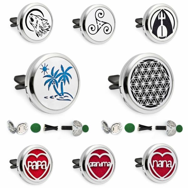 30mm removable car diffuser vent clip locket coconut tree wolf papa essential oil perfume locket 10pcs pads gifts, Silver
30mm removable car diffuser vent clip locket coconut tree wolf papa essential oil perfume locket 10pcs pads gifts, Silver