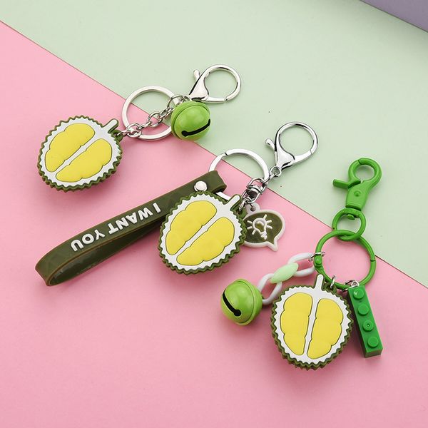 new fashion pvc creative stereo durian key chain couple models fruit keychain car bag beautiful pendant, Silver
new fashion pvc creative stereo durian key chain couple models fruit keychain car bag beautiful pendant, Silver