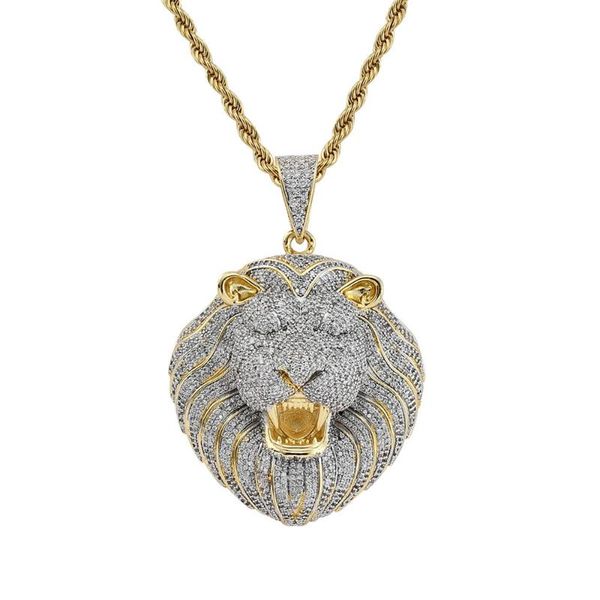 new hip-hop accessories full of , glittering lion pendant, copper and zircon necklace, Silver
new hip-hop accessories full of , glittering lion pendant, copper and zircon necklace, Silver