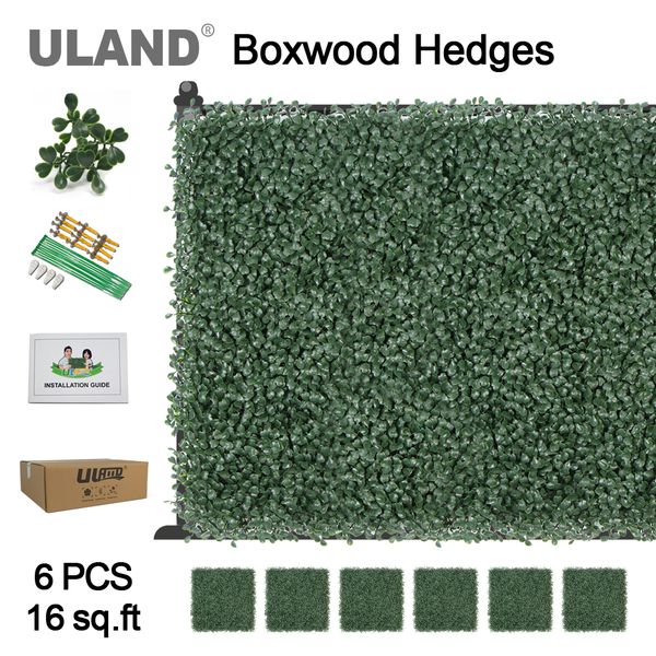 uland artificial boxwood hedge privacy fence 16 sqft garden balcony wedding decoration hanging office home wall ornaments 6 pack
uland artificial boxwood hedge privacy fence 16 sqft garden balcony wedding decoration hanging office home wall ornaments 6 pack