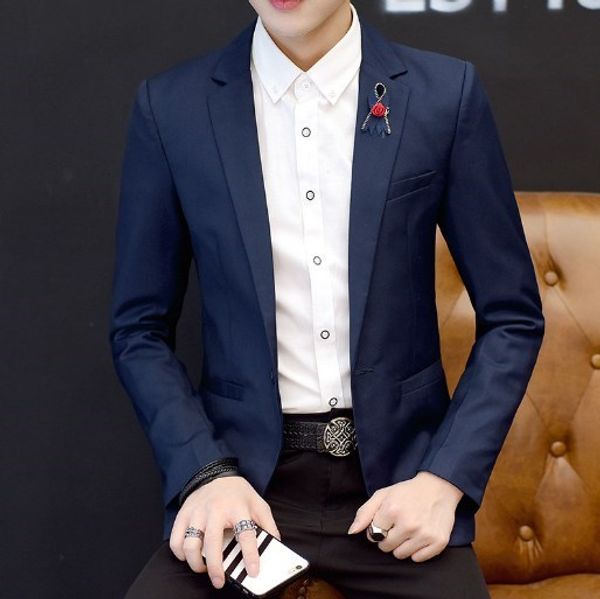 men's suits & blazers mens business casual coats hombre solid black blue burgundy slim fit blazer men spring autumn mujer, White;black
men's suits & blazers mens business casual coats hombre solid black blue burgundy slim fit blazer men spring autumn mujer, White;black