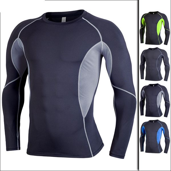 men compressio shirts tight t-shirt long sleeves thermal under fitness base layer weight lifting wear ing, Black;blue
men compressio shirts tight t-shirt long sleeves thermal under fitness base layer weight lifting wear ing, Black;blue
