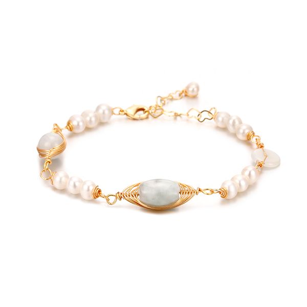 original handmade 14k gold natural freshwater pearl jade ladies bracelets promotion jewelry women birthday gift sell, Golden;silver
original handmade 14k gold natural freshwater pearl jade ladies bracelets promotion jewelry women birthday gift sell, Golden;silver