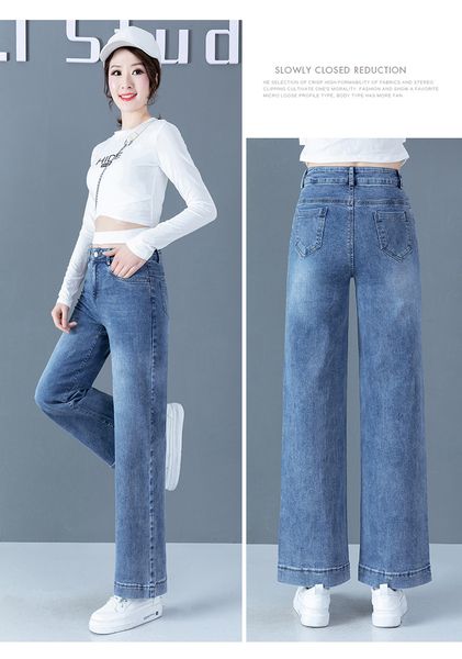 light blue the new show thin straight canister fashion big yards pants of mop the floor
light blue the new show thin straight canister fashion big yards pants of mop the floor