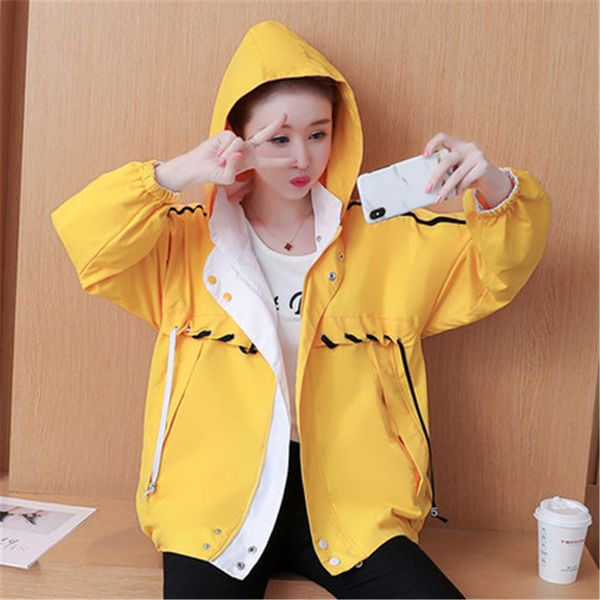 2019 new girls coat loose female korean double-sided wear windbreaker spring autumn women jacket bf outerwear x394, Black;brown
2019 new girls coat loose female korean double-sided wear windbreaker spring autumn women jacket bf outerwear x394, Black;brown