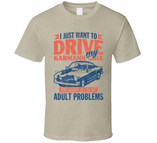 karmann ghia just drive ignore my problems car worn look t shirt, White;black
karmann ghia just drive ignore my problems car worn look t shirt, White;black