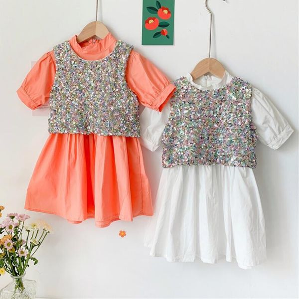 retail 2020 baby girls korea summer fashion sets, dress + sequined vest 2-7t t200417, Red;yellow
retail 2020 baby girls korea summer fashion sets, dress + sequined vest 2-7t t200417, Red;yellow