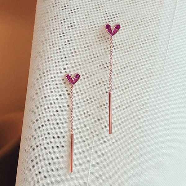 sweet cubic zirconia heart s925 sterling silver stud earrings rose gold long tassel earring for women wedding party gift jewelry, Golden;silver
sweet cubic zirconia heart s925 sterling silver stud earrings rose gold long tassel earring for women wedding party gift jewelry, Golden;silver
