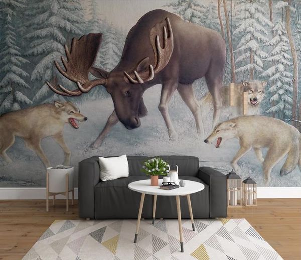 custom 3d p wallpaper three-dimensional relief forest elk wallpapers for living room bedroom home mural decoration
custom 3d p wallpaper three-dimensional relief forest elk wallpapers for living room bedroom home mural decoration