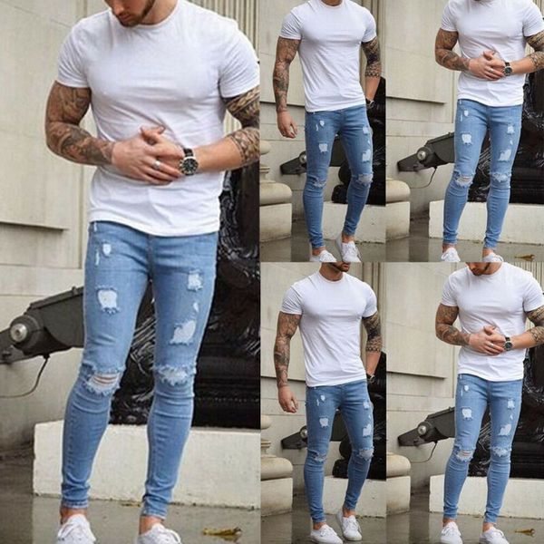 2019 arrivals fashion men's long straight leg slim fit casual hole strech pants skinny pants clubwear, Black
2019 arrivals fashion men's long straight leg slim fit casual hole strech pants skinny pants clubwear, Black