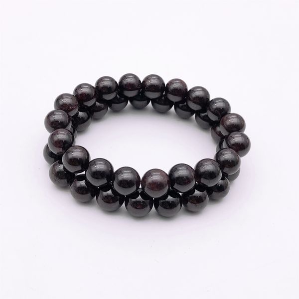 10mm red garnet bracelet beaded bracelets gemstone gift for men & women, Black 
10mm red garnet bracelet beaded bracelets gemstone gift for men & women, Black
