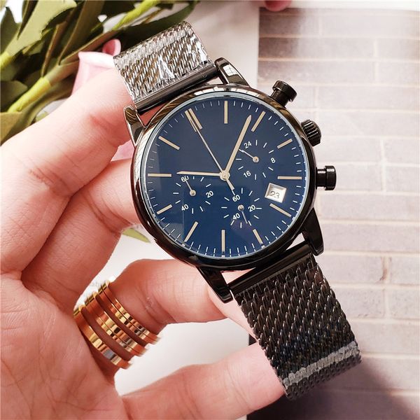 luxury mens watches stainless steel quartz chronograph watch functional sub dial work boss waterproof deisgner watche287u, Slivery;brown
luxury mens watches stainless steel quartz chronograph watch functional sub dial work boss waterproof deisgner watche287u, Slivery;brown