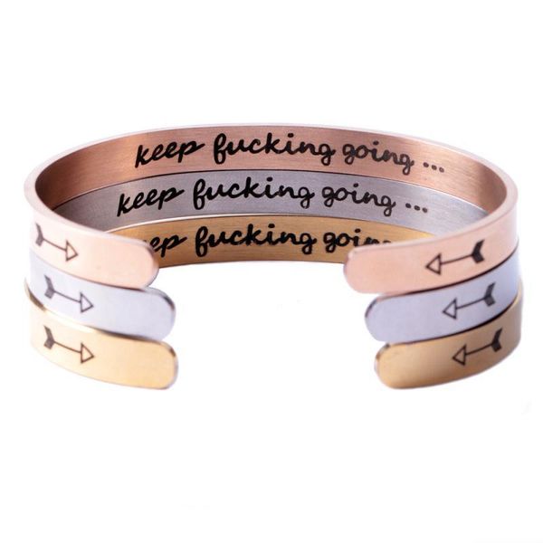 new luxury rose gold silver stainless steel bracelets bangles female keep going brand charm bracelet for women famous jewelry, Black
new luxury rose gold silver stainless steel bracelets bangles female keep going brand charm bracelet for women famous jewelry, Black