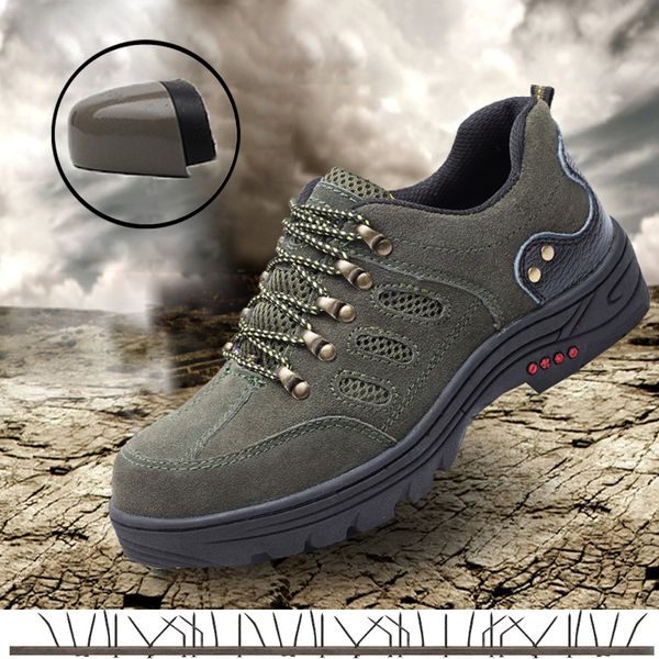 men's safety shoes steel toe cap working shoes men outdoor boots breathable sports indestructible sneakers hiking for man, Black
men's safety shoes steel toe cap working shoes men outdoor boots breathable sports indestructible sneakers hiking for man, Black