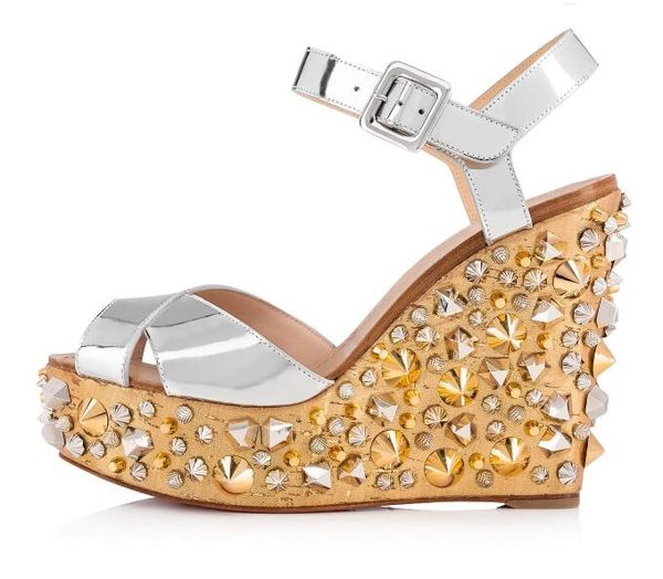19s almericca open-toe luxury lady red bottom sandals wedge spikes and stud women strap gladiator sandals --party wedding dress, Black
19s almericca open-toe luxury lady red bottom sandals wedge spikes and stud women strap gladiator sandals --party wedding dress, Black