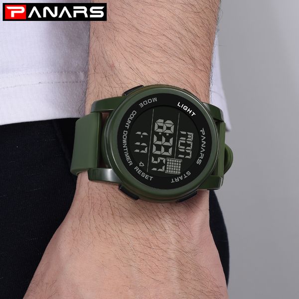 panars green watch men sports digital watch led men sport wristwatch chronograph mens army clock waterproof 8001, Slivery;brown
panars green watch men sports digital watch led men sport wristwatch chronograph mens army clock waterproof 8001, Slivery;brown