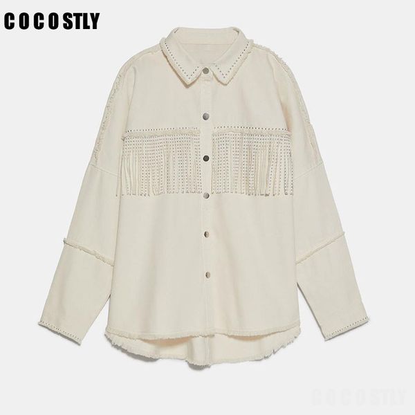 autumn vintage black oversize denim shirts women fashion tassel long sleeve casual loose and blouses female blusas, White
autumn vintage black oversize denim shirts women fashion tassel long sleeve casual loose and blouses female blusas, White