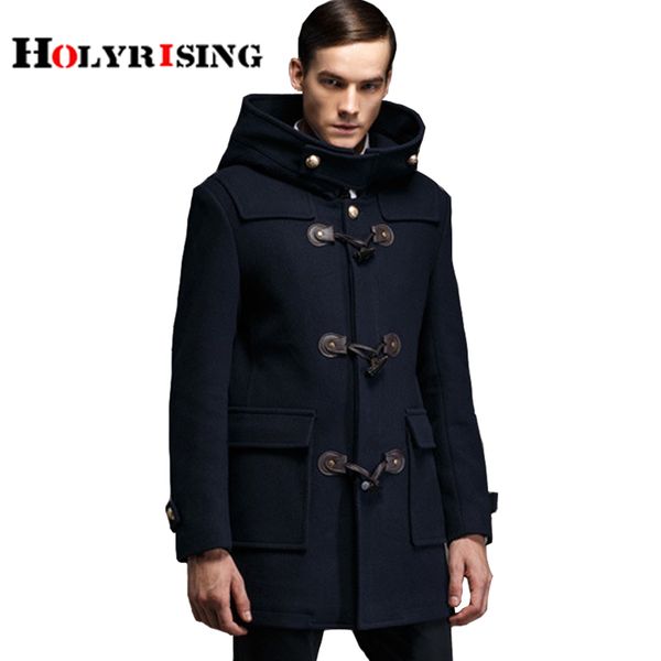 men trench coat horn button wool blends suit design wool coat men's casual design jackets for men, Black
men trench coat horn button wool blends suit design wool coat men's casual design jackets for men, Black
