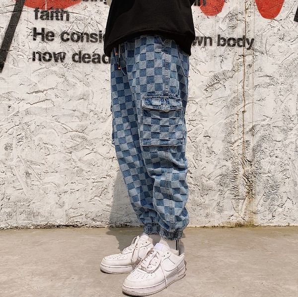 women's jeans harajuku plaid pant women men loose pants outwear fashion high waist pockets cargo blue streetwear
women's jeans harajuku plaid pant women men loose pants outwear fashion high waist pockets cargo blue streetwear