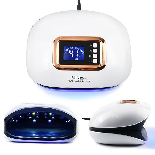 two hand lamp nail dryer manicure curing nail gel polish auto sensor clear time display 72w uv lamp led nail lamp with 36 leds, Silver
two hand lamp nail dryer manicure curing nail gel polish auto sensor clear time display 72w uv lamp led nail lamp with 36 leds, Silver