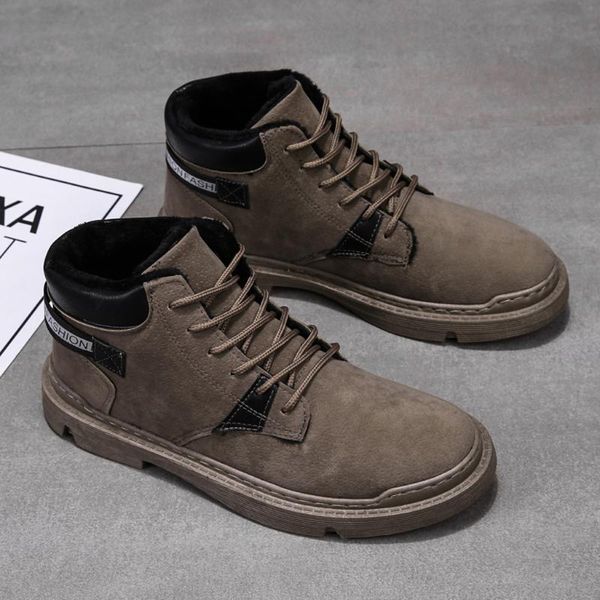 suede upper men's autumn casual booties fashion motorcycle boots round toe short boot students large size chaussure homme, Black
suede upper men's autumn casual booties fashion motorcycle boots round toe short boot students large size chaussure homme, Black