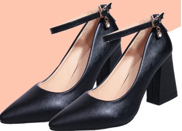 2019 women's shoes in spring and autumn with new style high heel coarse heel pointed end shoes heel 3cm ,5cm,7cm @215, Black
2019 women's shoes in spring and autumn with new style high heel coarse heel pointed end shoes heel 3cm ,5cm,7cm @215, Black