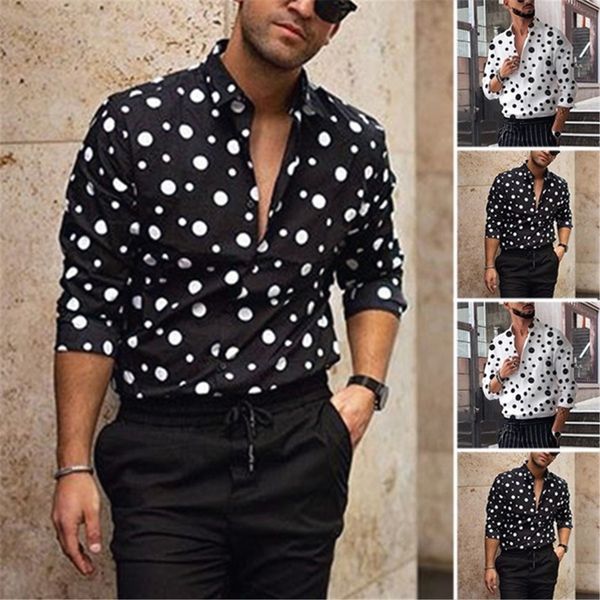 mens beach dress shirt fashion loose casual long-sleeved polka dot printed shirt daily blouse hawaiian camiseta masculina, White;black
mens beach dress shirt fashion loose casual long-sleeved polka dot printed shirt daily blouse hawaiian camiseta masculina, White;black