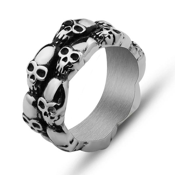 череп кольцо круглого каркасное кольца из нержавеющей стали silver black punk байкер кольца партия хип-хоп ювелирное valily мужских украшени
череп кольцо круглого каркасное кольца из нержавеющей стали silver black punk байкер кольца партия хип-хоп ювелирное valily мужских украшени