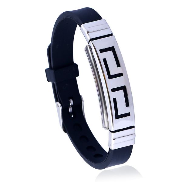 new arrival stainless steel punk charm wristband bangle for men fashion silicone bracelets jewelry ing, Golden;silver
new arrival stainless steel punk charm wristband bangle for men fashion silicone bracelets jewelry ing, Golden;silver