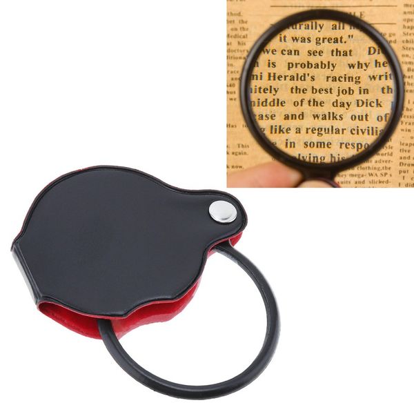 Portable mini black reading magnifying 50mm 60mm hand hold magnifier len foldable pocket optical len tool with cortical protective cover
Portable mini black reading magnifying 50mm 60mm hand hold magnifier len foldable pocket optical len tool with cortical protective cover