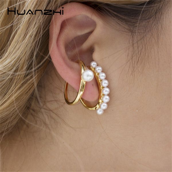 huanzhi 2019 korea geometric simple pearl double layer hollow irregular ear bone clip earless hole earrings for women girl party, Silver
huanzhi 2019 korea geometric simple pearl double layer hollow irregular ear bone clip earless hole earrings for women girl party, Silver