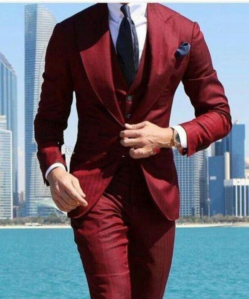 brand new red groom tuxedos peak lapel groomsmen mens wedding dress popular man jacket blazer 3 piece suit(jacket+pants+vest+tie) 879, Black;gray
brand new red groom tuxedos peak lapel groomsmen mens wedding dress popular man jacket blazer 3 piece suit(jacket+pants+vest+tie) 879, Black;gray
