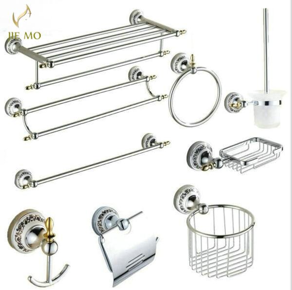 chrome polished porcelain bathroom accessories bath hardware set towel shelf towel bar paper holder cloth hook 8600 series
chrome polished porcelain bathroom accessories bath hardware set towel shelf towel bar paper holder cloth hook 8600 series