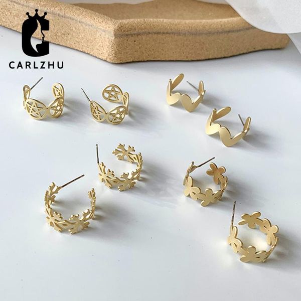 2020 gold color heart snowflake flower star open c hoop earrings for women simple vintage geometric small circle earring jewelry, Golden;silver
2020 gold color heart snowflake flower star open c hoop earrings for women simple vintage geometric small circle earring jewelry, Golden;silver