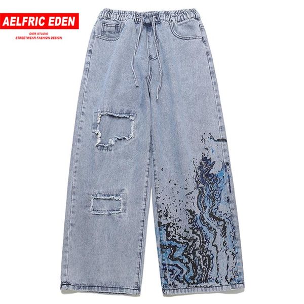 aelfric eden print loose hip hop jeans men streewear harajuku elasticated trousers 2020 summer casual high waist straight pants, Blue
aelfric eden print loose hip hop jeans men streewear harajuku elasticated trousers 2020 summer casual high waist straight pants, Blue