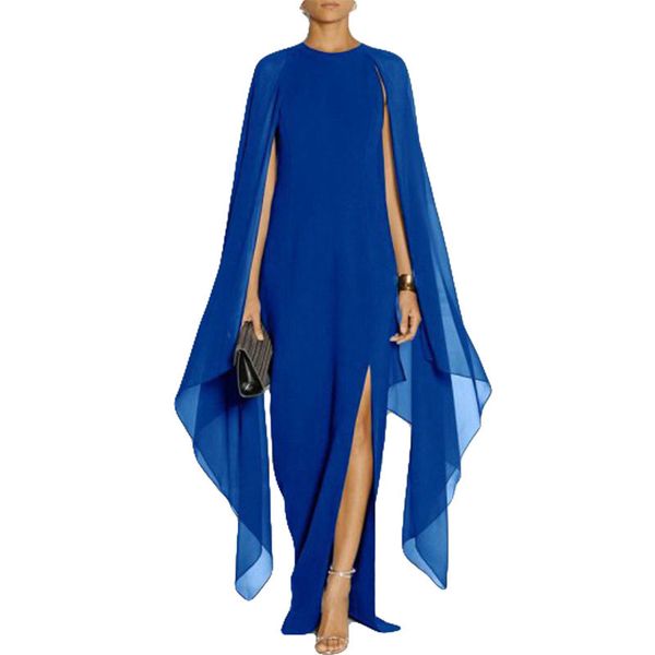 black/blue/red/purple new design long batwing sleeve elegant ladies casual party wear side split chiffon maxi dress wholesale, Black;gray
black/blue/red/purple new design long batwing sleeve elegant ladies casual party wear side split chiffon maxi dress wholesale, Black;gray