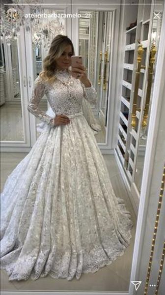 simple full lace appliqued summer a-line wedding dress long sleeve 2019 bridal gowns plus size boho vestido de nov, White
simple full lace appliqued summer a-line wedding dress long sleeve 2019 bridal gowns plus size boho vestido de nov, White