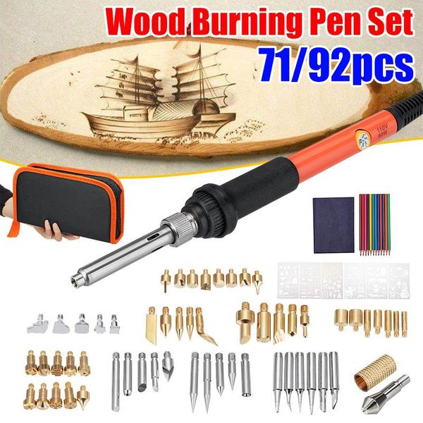 71/92pcs 60w professional temperature adjustable wood burning kit wood burner soldering iron pen set soldering burning
71/92pcs 60w professional temperature adjustable wood burning kit wood burner soldering iron pen set soldering burning