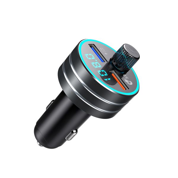 2020 wholesale car mp3 player bluetooth fm transmitter receiver dua qc3.0 usb quick multi-function car charger